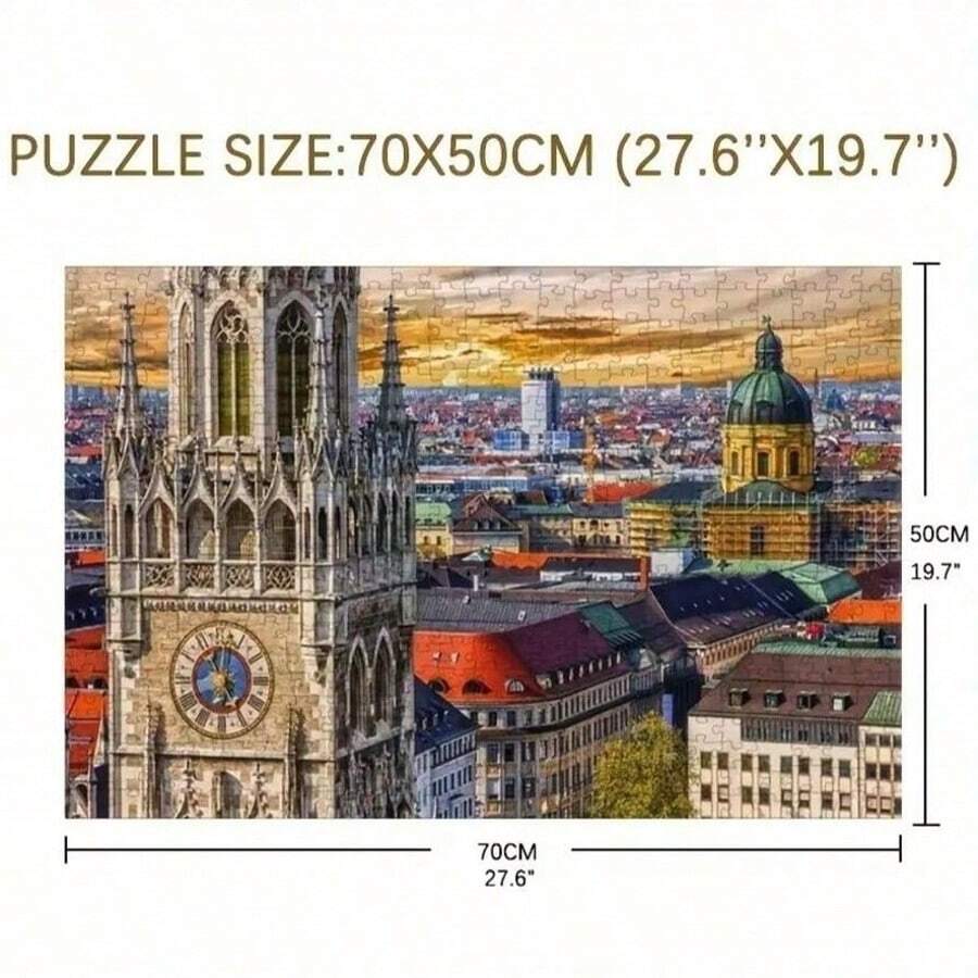 1000片成人高难度减压拼图 高智商烧脑益智玩具 大型无聊拼图 极限挑战 艺术美学 治愈减压 艺术收藏 玩具艺术 益智 家庭游戏 70*50cm 适合上班族、爱好者、手工高手 成品装饰画 搬家礼物 节日礼物 亲子礼物 - 慕尼黑景觀 - 查看 1