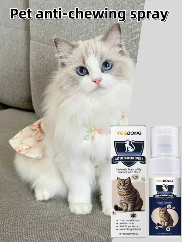 Spray anti-mastigação para animais de estimação 50ml, spray anti-arranhões e roedores para sofás e móveis para treinamento interno de cães e gatos, evita que cães e gatos roam móveis e danifiquem os móveis da casa