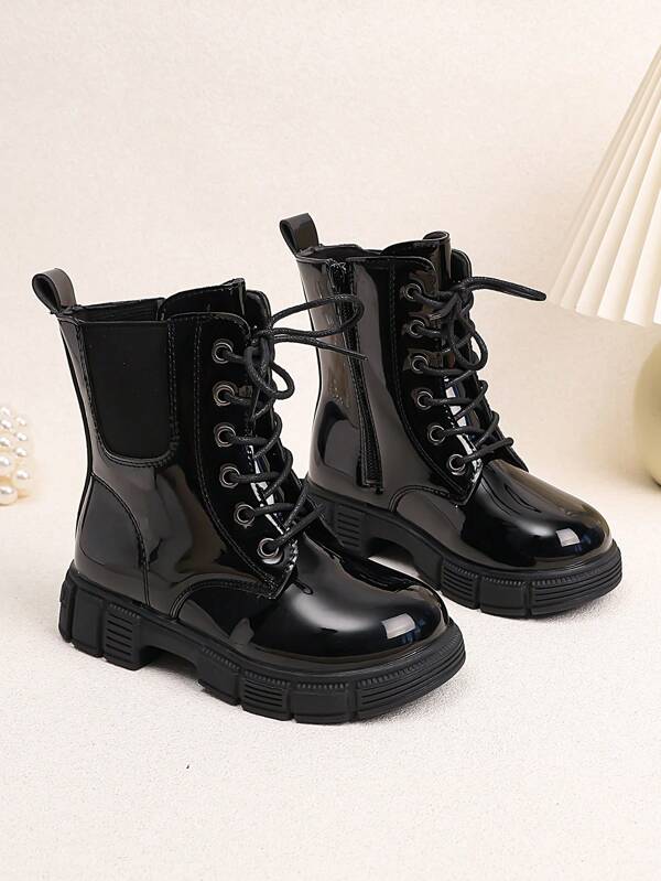 Neue Vintage-Stil Stiefel mit Reißverschluss für Kinder im englischen Stil, rutschfest, geeignet für täglichen Gebrauch, Feiertage, Partys und Bühnenauftritte, Herbst/Winter