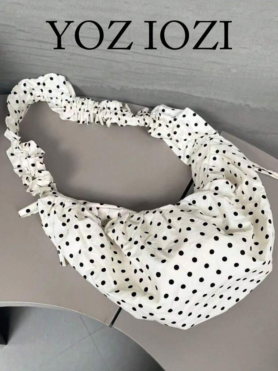 Bolso de hombro versátil estilo literario coreano de diseño para estudiantes universitarios, bolso de compras apropiado para ir a clase y desplazamientos - Beis - Ver 1