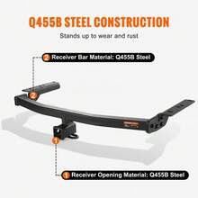 Versatile Class 3 Trailer Hitch For 2020-2023  Highlander, 2-Inch Receiver With Q455B Steel Frame, Compatible With Ball Mounts, Cargo Carriers, Bike Racks, And Tow Hooks - Black Finish - Black - View 9