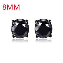 2PCS Magnetic Ear Clips Stud Earrings Non Piercing Strong Magnet Fake Piercing Women Men Black Silver Jewelry Clip Earrings Jewelry Stainless Steel Set 6/8mm Magnetic Stud Earrings For Men Women Non-Piercing Clip-On Earrings Magnet Ear Jewelry