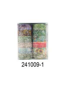 12卷/盒精美复古烫金蝴蝶花卉图案和纸胶带，创意蝴蝶植物花卉图案设计胶带，适用于剪贴簿和日记信封装饰，送朋友的礼物