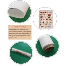 1 件可爱卡通字母艺术海报，现代米白色教育艺术帆布画，防水帆布墙艺术，艺术墙画可作为礼物，可作为客厅、卧室、浴室、办公室、走廊、厨房装饰、房间装饰、家居装饰的装饰品（可选框架）