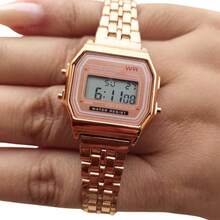 Women's Retro Mini Vintage Digital Watch - 香檳色 - 查看 2