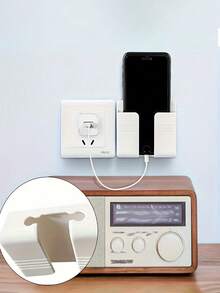 1/2/4 حامل شحن للهاتف المحمول، رف جداري لاصق، رف تخزين متعدد الوظائف، رف متثبت على الجانب السرير، لوازم التنظيم والتخزين المنزلي، إكسسوارات غرفة النوم، إكسسوارات المكتب