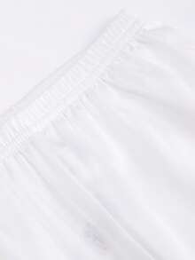 Girls Pajamas, Satin Silky Pjs Set Kids 2Pcs Button-Down Nightwear Sleepwear Gift For Kids - trắng - Xem 6