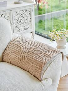 1 szt. Pokrowiec na sofę w stylu boho, jednokolorowy, puszysty – pikowany, antypoślizgowy, odpowiedni na każdą porę roku, łatwy w pielęgnacji, nadający się do prania w pralce, przyjazny dla zwierząt, miękki i wygodny – idealny do salonu, sypialni, biura, wystroju domu, ochrona sofy dla kombinacji od jedno- do trzyosobowej.