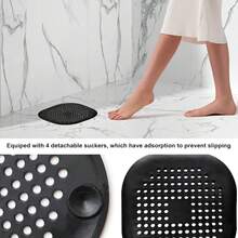 4件套淋浴排水口过滤器，包含毛发过滤器、浴缸塞和排水口保护器，带吸盘，适用于浴室、浴缸和厨房 - 白色 - 查看 6