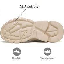 Tenis deportivos para correr para hombre, ligeros, transpirables, de malla - Z71-Beige - Ver 4