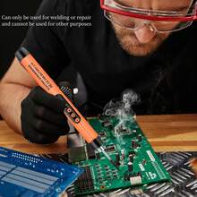 无绳便携式电烙铁套件 - 电池供电或充电，LCD 显示屏，5 种加热设置，快速加热，包含 3 个加热头，非常适合 DIY 电子产品、电脑、手机维修，配有收纳盒、支架、焊锡丝、松香，最佳礼物之选