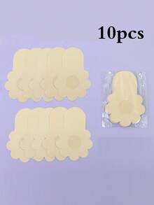 10 件一次性无纺布乳贴，超薄透气隐形乳贴，适合女性，舒适的内衣配件，适合连衣裙、泳装、日常休闲、派对、拍照、表演，非常适合夏季