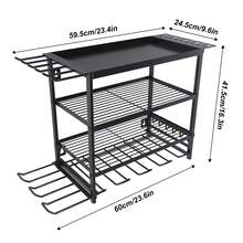 4 Tier 6 Drill Holder Wall Mounted Power Tool Organiser Garage Tool Storage Rack - Black - View 2