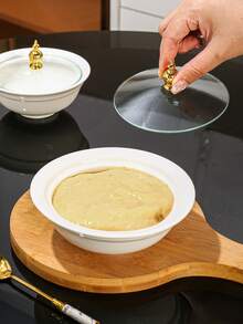 1 件陶瓷碗、装饰碗、水果碗、家用厨房和餐厅水果碗、零食糖果盘、甜点沙拉碗、蛋糕盘、罐子，适用于婚礼、派对、礼物、生日 - 彩色 - 查看 2