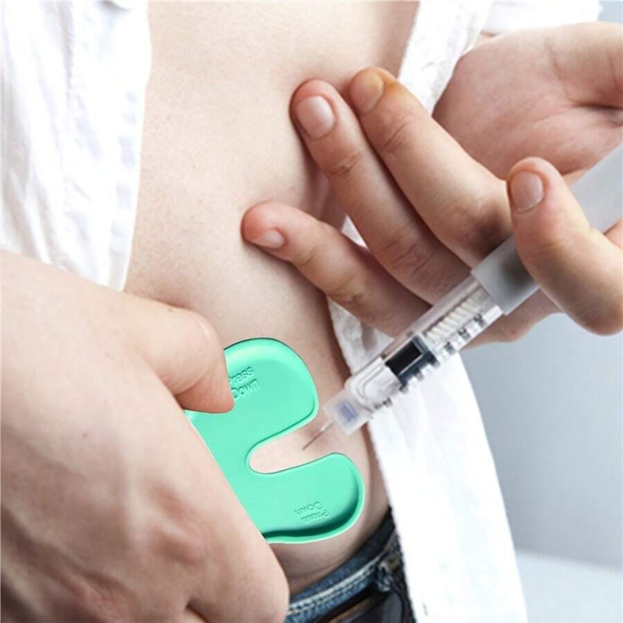 4pcs Shot Pain Reducer Pads, Reusable Plastic Injection Assist Tablet-Portable Auxiliary Tools For Home And Go Out