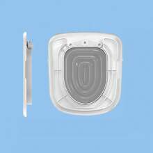 1 pieza Inodoro plegable cerrado para gatos de ABS con asiento de entrenamiento