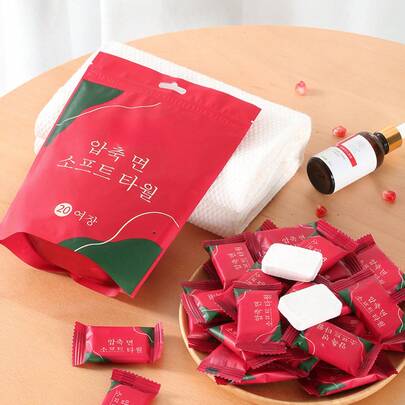 Compact Travel-Sized Thick Disposable Face Towel With Large Particles - Portable Travel Items In Individual Packs