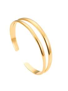 1 件不锈钢简约双条纹空心手镯，可调节，男女适用（轻微划痕） - 不銹鋼手鐲 - 查看 10