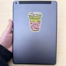 1 件耶稣抹茶贴纸，适用于笔记本电脑、笔记本、水瓶，将信仰和日常能量与俏皮的扭曲融合在一起，非常适合喜欢抹茶并希望以幽默和风格表达其精神的信徒，为您的装备增添独特、令人振奋的感觉，是送给欣赏鼓舞人心和有趣设计的朋友的绝佳礼物 - 彩色 - 查看 6