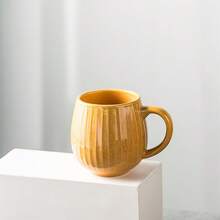 High-Quality Retro Ceramic Mug, Can Be Used For Drinking Coffee, Tea And Beverages, Valentine's Day Gift - 黃色 - 查看 1