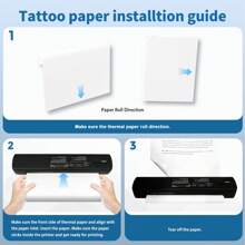 C80 Thermal Tattoo Stencil Printer, Wireless Tattoo Machine With 1 Roll Of Paper - Ideal For Tattoo Artists & Enthusiasts - Compatible With IOS, Android & Laptop, Inkless Mobile Printer For Office, Home, School