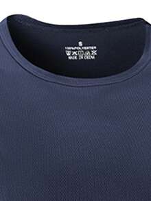 男士无袖速干T恤，篮球训练健身背心，夏季 - 藏蓝色 - 查看 5