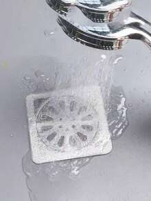 10/50件/套 一次性排水口过滤盖，淋浴排水口毛发收集器，地漏滤网贴纸，网状淋浴排水口盖，洗脸盆毛发塞，自粘式浴室配件浴室工具