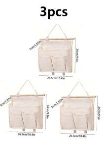 1pc/2pcs/3pcs Wall Hanging Storage Bag-Closet Wall Basket With Pockets Reusable Wall Door Closet Hang Storage Bag For Kitchen, Bedroom, Bathroom, Dorm, RV Camper