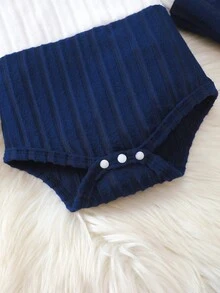 2pcs Toddler Baby Long Sleeve Fleece Cute Bear Design Set, Super Soft, Stretchy, Minimalist & Comfortable, For Baby Boys