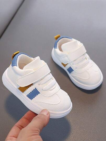 1 par de zapatos para niños pequeños de moda con suela blanda antideslizante, adecuado para niños de 1 a 4 años, con parte superior impermeable, suela gruesa y cómoda, resistente al desgaste, diseño de, para interior y exterior en todas las estaciones