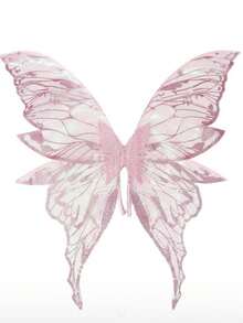 Large 4-Leaf Foil Butterfly Wings/Wing Set, Shiny Transparent Fairy Wings Costume For Adults, Angel Wings For Women, Christmas Wings - Multicolor - View 13