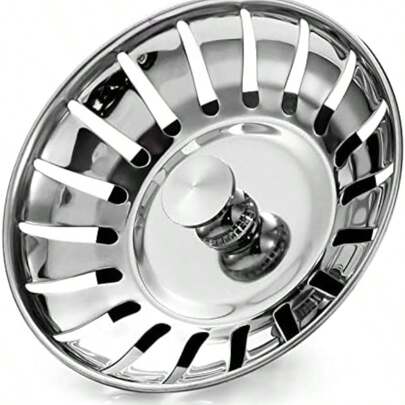 Upgraded Kitchen Sink Plug Strainer Stainless Steel Strainers Sink Plugs Replacement Drain Stopper For Food/Hair Catcher - UK Sinks Hole Diameter 80mm Kitchen Items Kitchen Accessories Kitchen Tools