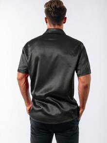 Men Casual Short Sleeve Shirt In Stretch Fabric For Spring And Summer