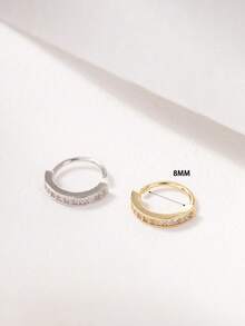 4 件/套 20 克镀金全 CZ 鼻环 - 精致密镶鼻环，男女皆宜，防过敏螺旋鼻环，闪亮简约设计