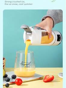 RAF 1pc 450ml Wireless Portable Blender Electric Juicer Machine, USB Rechargeable Mini Fruit Juicer Mixer With 10 Blades And Dual Cup, Multi-Functional Juice Cup Blender For Kitchen Food Processor At Home Or Outdoors, Perfect For Vegetables