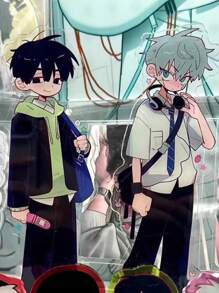 1/2 Piezas Soporte acrílico de personaje de anime estilo alienígena, regalo de cumpleaños para fans del anime, ilustraciones a color con detalles exquisitos, accesorios y adornos de anime