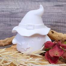 DIY Crystal Epoxy Resin Ghost Halloween Hat Storage Box Container With Lid, Mirror Silicone Mold