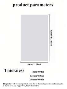 1 buc. Covoraș protector de masă transparent din PVC, design dreptunghiular simplu, grosime de 1,0 mm/1,5 mm/2,0 mm, potrivit pentru măsuță de cafea, noptieră, masă, birou de calculator, birou de birou și diverse protecții de suprafață pentru mobilier, esențial pentru utilizarea zilnică în toate anotimpurile