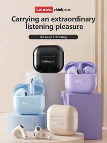 Lenovo LP40 II Bluetooth Earphone Protective Case Set, In-Ear Style Sports Earbuds With Heavy Bass, HD Call, Microphone, Low Latency, Music/Gaming, Long Battery Life, Compact And Portable Wireless Headphones - LP40 II米色+套裝 - 查看 5