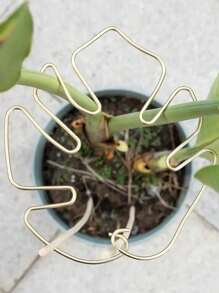 Plant Stem Support, Reusable Metal Climbing Plant Stems Support Stake,Durable Monstera Stabilizer Grapple Holder, Unique Design For Climbing Plants, Turtle Shell Bamboo Clamp Set, Ideal Plant Support For Thriving Growth