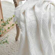1 pieza Estera elegante blanca para acampar al aire libre, manta de picnic, alfombra de campamento bohemia, toalla de playa, cubierta de muebles, estera de tela reversible de múltiples usos