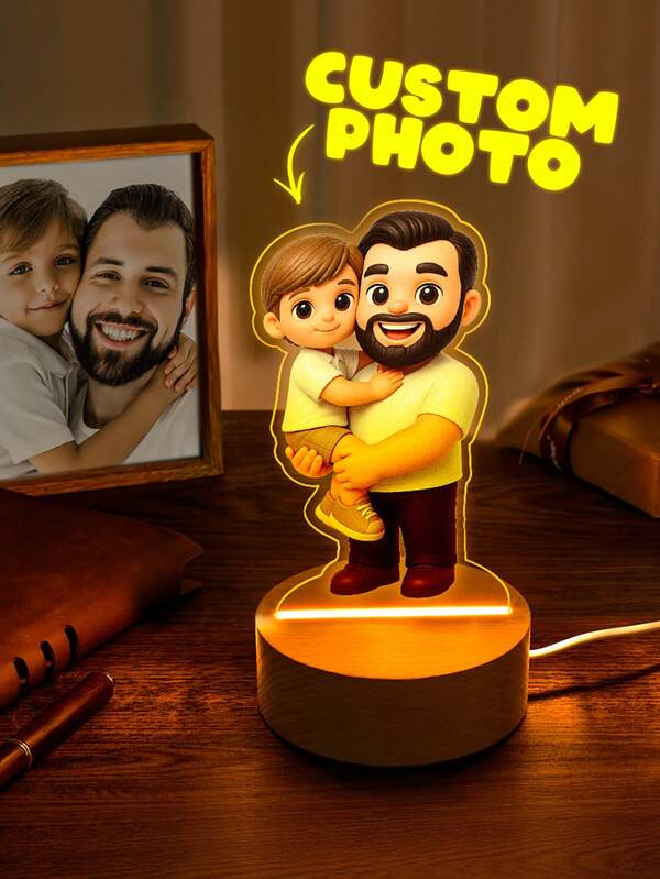 1 pezzo Luce notturna personalizzata con nome, luce notturna a LED in acrilico personalizzata con foto carina, lampada per la cameretta, regalo personalizzato, regalo unico per ragazzi e ragazze ideale per compleanni, regali di nascita per figli e figlie