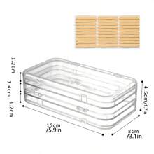 1 件 3 折透明美甲展示盒，指甲油收纳盒，女士防尘珠宝收纳盒收纳盒旅行必需品返校宿舍收纳秋季装饰