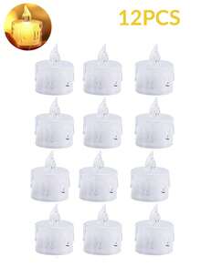 2/3/5/12/24pcs Acrylic Crystal Drip Pattern LED Electronic Candle Lights (Battery Included), Indoor Decorative Tea Light Candles, Flameless Simulated Candle Lights, Suitable For Wedding Decoration, Christmas Decoration, Holiday, Home Decor, Tabletop Decor Candles - Huang Guang - View 16