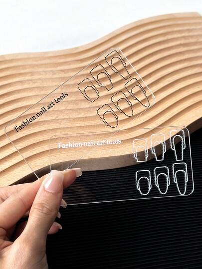 Reusable Hand-Painted Nail Art Palette, Nail Polish Mixing Tray For Beginners, Nail Gel Color Blending Palette