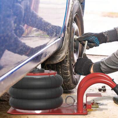 VA-Cerulean 3 Ton Pneumatic Hydraulic Floor Jack - Mobile Air Jack For Cars, SUVs And Trucks, Lifting Height 150-400mm, Curved Handle, Maximum Load 6600lbs.