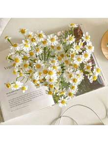 Artificial White Daisy Flowers, Fake Daisies, Spring Wild Flowers, Suitable For Party Decoration (Vase Not Included) - Daisy - View 1