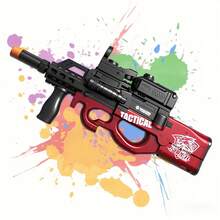 Water Gel Ball Blaster ,Foam Blaster P90 Full Configuration. - Red - View 2