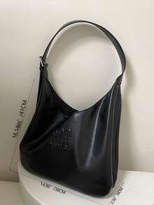 轻便商务休闲大号流浪包黑色时尚日常适合少女女士大学生新人白领工作者非常适合办公室、大学、工作、商务、通勤、户外、旅行、郊游、时尚商务休闲包女士非常适合办公室、商务和工作、日式包 - 黑色 - 查看 6