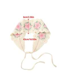1pc Handcrafted Crochet Cherry Blossom Headband - Sweet Lace-Up Braided Bandana, All-Match Floral Hair Accessory For Women, Vintage Style With Pink And White Flowers, Cute Hair Accessory | Laceup Headband | Crocheted Flowers, Hair Accessories Fashion Hair Accessories Classic Hair Bands